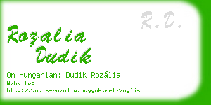 rozalia dudik business card