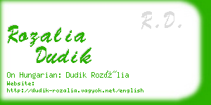 rozalia dudik business card